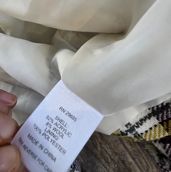 Pendleton Vintage Plaid Double-Breasted Skirt Suit Wool Plus Size 14 18 - Picture 6 of 8